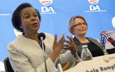 Mamphela Ramphele (left) and DA leader Helen Zille address a press conference in Cape Town on Tuesday. Picture: TREVOR SAMSON