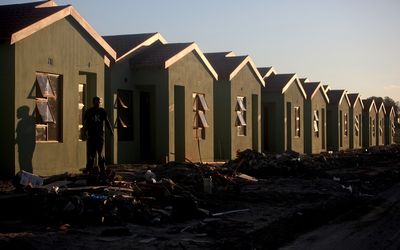 The houses built by the Democratic Alliance in an African National Congress ward in Witsand in Atlantis, Cape Town.  Picture: THE TIMES