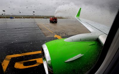 ON THE GROUND: A Kulula.com Boeing at Lanseria airport in Johannesburg. The budget carrier is owned by Comair. Picture: SUNDAY TIMES