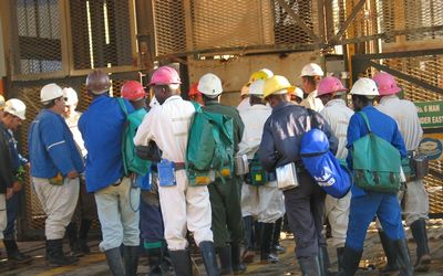 Miners at Gold Fields' Driefontein mine, west of Johannesburg. Picture: SOWETAN