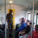 Sipho Mpesi, a former member of the ANC's military wing Umkhonto we Sizwe, speak to people on a train to the FNB Stadium in Johannesburg on Tuesday, ahead of the national memorial service for Nelson Mandela. Picture: SETUMO STONE