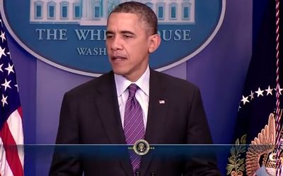 A still from a video showing US President Barack Obama speaking from the White House soon after the death of Nelson Mandela last week