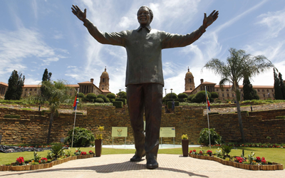 A bronze statue of former president Nelson Mandela  at the Union Buildings in Pretoria. File picture: REUTERS