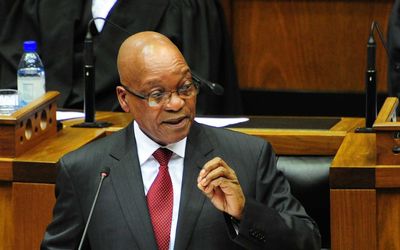 President Jacob Zuma delivers his state of the nation speech in Parliament on Thursday. Picture: GCIS