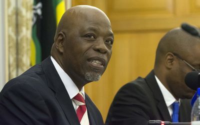 ANC chief whip Stone Sizani addresses the media on the public protector’s Nkandla report, in Cape Town on Wednesday. Picture: TREVOR SAMSON