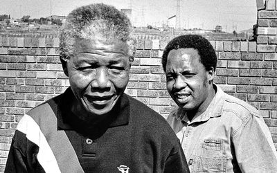 Former president Nelson Mandela and Chris  Hani