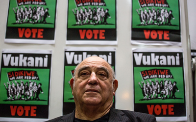 Former intelligence minister Ronnie Kasrils at the launch of the Sidikiwe Vukani ‘Vote No’ campaign. Picture: DANIEL BORN