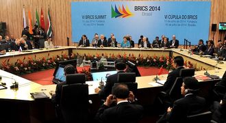 Delegates from the Brazil, Russia, India, China and SA (Brics) group of countries engage in discussions at a summit in Brazil on Tuesday.  Picture: GCIS