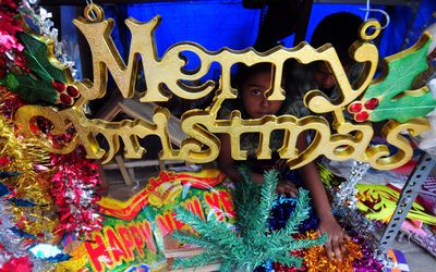 Christmas celebrations. Picture: JAGADEESH NV / EPA