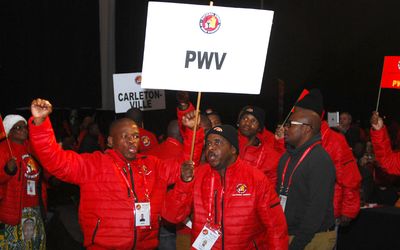 Members of the National Union of Mineworkers. PICTURE: PUXLEY MAKGATHO