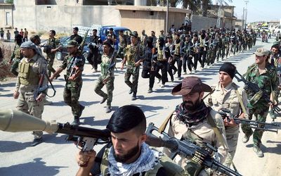 Members of Iraqi Shiite Badr Army. Picture: EPA/ALI MOHAMMED