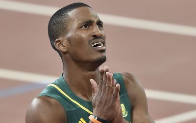Henricho Bruintjies of South Africa watches his time after the men's 100m heat in Beijing, China, last week. Picture: GALLO IMAGES/ROGER SEDRES