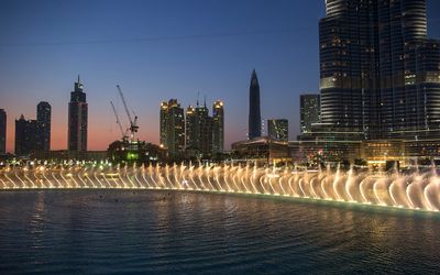 Dubai’s skyline is no stranger to construction, but redrafted plans for one of the city’s most ambitious developments means construction of the Mall of the World will happen in three stages. Picture: BLOOMBERG/JASPER JUINEN