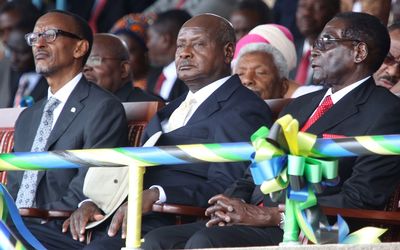 Uganda’s President Yoweri Museveni —  with Rwanda’s President Paul Kagame and Zimbabwe’s President Robert Mugabe — is again running for president. Picture: REUTERS/EMMANUEL HERMAN