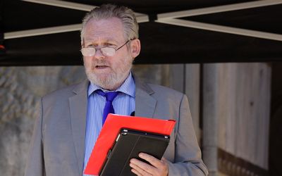 Rob Davies on the Of Kings and Prophets set in Durbanville on Thursday. Picture: JULIAN GOLDSWAIN 