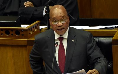 President Jacob Zuma delivers his state of the nation address in Parliament on Thursday.  Picture: GCIS