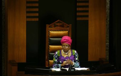 POINT OF DISORDER:  Speaker Baleka Mbete during a sitting of Parliament. Picture: THE TIMES