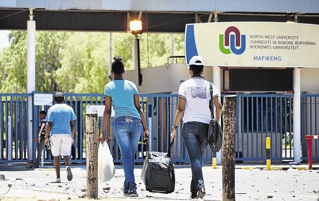 Students at North West University’s Mahikeng campus. Picture: SOWETAN