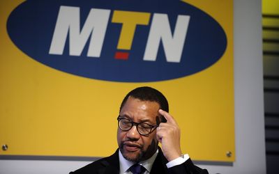 THAT SINKING FEELING:  Executive chairman Phuthuma Nhleko at MTN’s results presentation in Johannesburg on Thursday. Picture: RUSSELL ROBERTS
