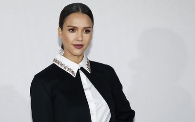 US actress Jessica Alba poses before the Christian Dior fashion show during the 2016-2017 fall/winter ready-to-wear collection on March 4, 2016 in Paris.  Picture: AFP PHOTO/PATRICK KOVARIK