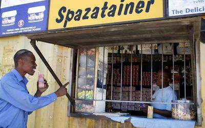 A spaza shop in Alexandra. Picture: MARIANNE SCHWANKHART
