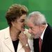 President Dilma Rousseff (left) prepares to swear in her predecessor, former president Luiz Inacio Lula da Silva, as her new chief of staff, in Brasilia, Brazil, on Thursday. Picture: EPA/FERNANDO BIZERRA JR