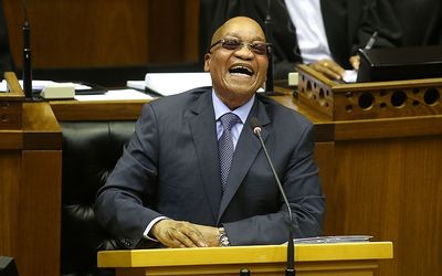 President Jacob Zuma addresses Parliament on Thursday. Picture: ESA ALEXANDER/THE TIMES