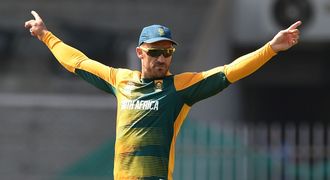 WAY TO GO: Faf du Plessis feels the Wankhede pitch has something to offer the bowlers. Picture: AFP