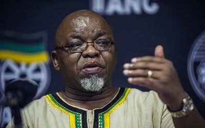 ANC secretary general Gwede Mantashe adresses the media at the ANC National Executive Committee on March 20, 2016 at the St Georges Hotel in Pretoria. Picture: AFP PHOTO / MUJAHID SAFODIEN