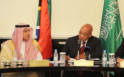 President Jacob Zuma speaking at the South Africa-Saudi Arabian Business Seminar in Riyadh, Saudi Arabia. Picture: GCIS