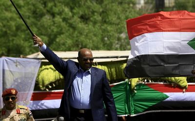 ALLOWED TO LEAVE:  Sudanese President Omar al-Bashir during a Darfur peace campaign rally in April 2016. Picture:REUTERS