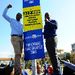 DA leader Mmusi Maimane, left, and Tshwane mayoral candidate  Solly Msimanga  address supporters near the Pretoria City Hall during the party’s campaign in June.  Picture: THE TIMES