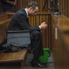 Oscar Pistorius sits in the dock at the North Gauteng High Court in Pretoria on Tuesday. Picture: REUTERS