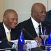 Justice Minister Jeff Radebe, right, and Chief Justice Mogoeng Mogoeng at Judicial Service Commission interviews on Tuesday.  Picture: TREVOR SAMSON