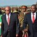 President Jacob Zuma  and President Pierre Nkurunziza inspect the guard of honour after his arrival at Bujumbura International Airport in Burundi on Thursday.  Picture: GCIS