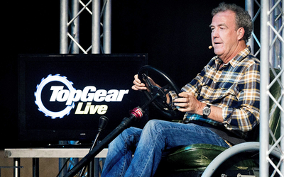 Jeremy Clarkson during the rehearsal of the popular TV show 'Top Gear Live' in Amsterdam on April 26 2013. The BBC announced on March 10 2015 that they have suspended Clarkson with immediate effect after an incident with a producer. The BBC said it also pulls the show from its broadcast schedule for the next two Sundays.  EPA/KOEN VAN WEEL