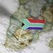South Africa SA flag map
