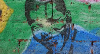 A portrait of former president Nelson Mandela painted on a wall in Johannesburg in July 2012. Picture: GALLO IMAGES/THE TIMES