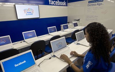 Facebook’s Innovation and Entrepreneurship Lab — inaugurated during the launching of the ‘Facebook in the Community’ project in Sao Paulo, Brazil. Picture: AFP