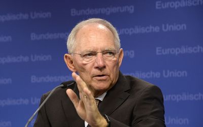 German Finance Minister Wolfgang Schauble comments at the end of a European Union meeting in Brussels this week. Picture: AFP PHOTO/THIERRY CHARLIER