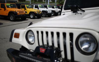 Jeep Rubicon vehicles are displayed at a dealership. Jeep’s reputation took a hit when hackers managed to gain access to a Jeep Cherokee vehicle. Picture: BLOOMBERG/LUKE SHARRETT