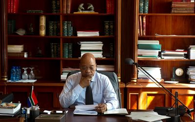 Jacob Zuma prepares for his state of the nation address on Thursday. Picture: GCIS