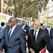 Minister Nhlanhla  Nene flanked by SARS Commissioner Tom Moyane, Deputy Minister of Finance Mncebisi Jonas, and DG Lungile Fuzile as they arrive ahead of the 2015 Budget Speech. Picture: GCIS