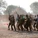 Rebels fighters gather in a village in South Sudan’s Upper Nile state last week. Picture: REUTERS