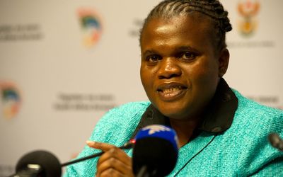 Department of Communication Minister, Faith Muthambi addressing post cabinet media briefing at Imbizo Centre in Cape Town on Thursday. Picture: GCIS/NTSWE MOKOENA