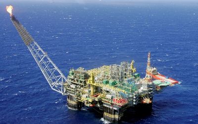 A file picture of Petrobras oil platforms at Campos basin in Rio de Janeiro. The state oil company is embroiled in a growing corruption scandal. Picture: REUTERS