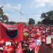 Unions march through the streets of Pretoria. Picture: Dominic Skelton