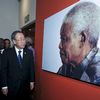 UN Secretary-General Ban Ki-moon tours Johannesburg's Nelson Mandela Centre of Memory on Monday. Picture: REUTERS