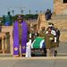 Former president Nelson Mandela's coffin being taken up the steps of the Union Buildings on Wednesday. Picture: MASI LOSI