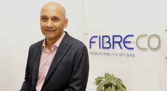 FibreCo CEO Arif Hussain at company headquarters in WoodMead,  Johannesburg. Picture: FREDDY MAVUNDA